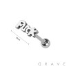F WORD 316L SURGICAL STEEL TONGUE BARBELL